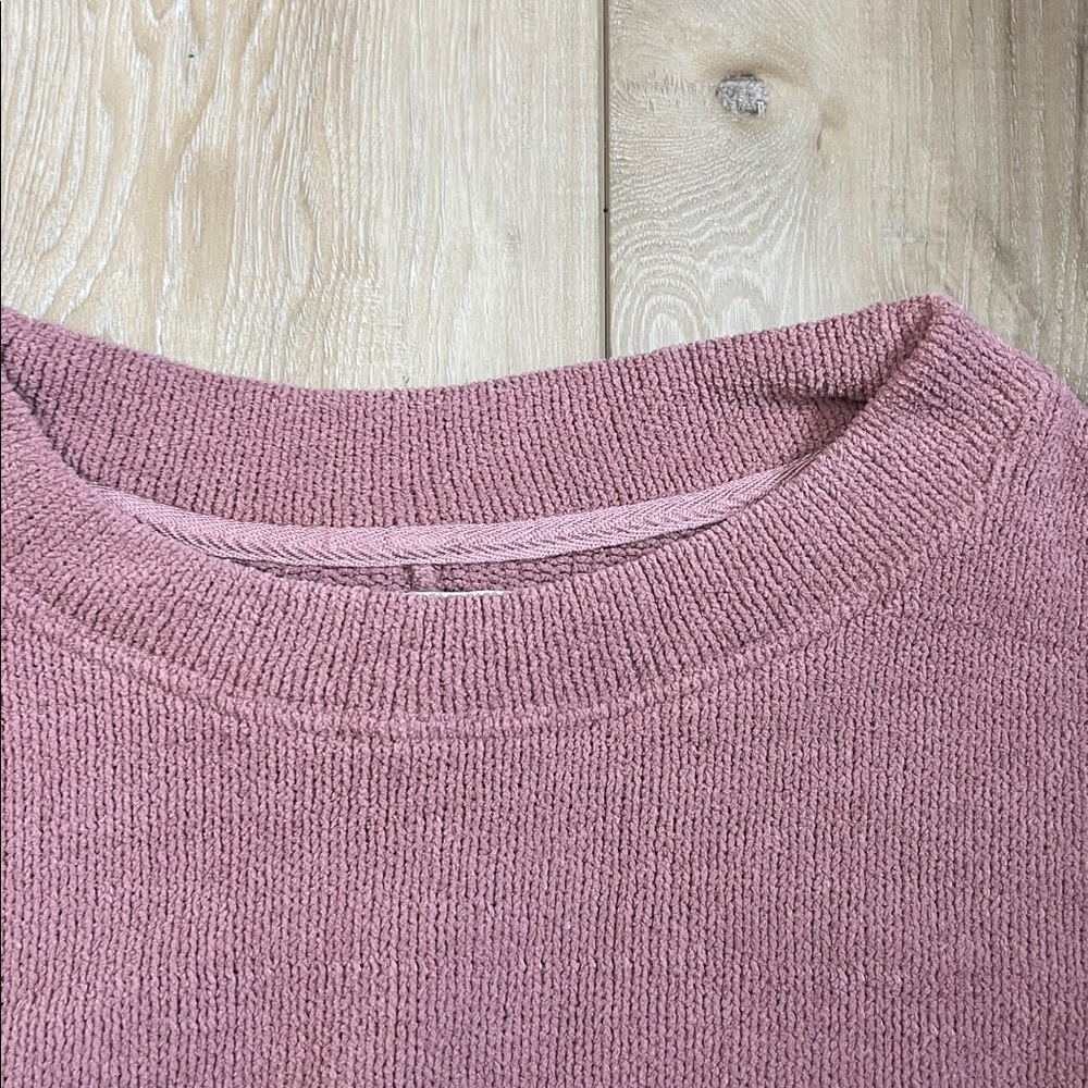 Free People Beach Happy Pullover Chenille Sweater Roan Rouge Size Medium - Picture 5 of 8